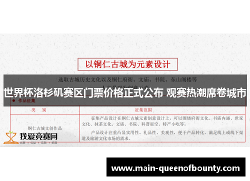 世界杯洛杉矶赛区门票价格正式公布 观赛热潮席卷城市 世界杯洛杉矶赛区门票价格正式公布 观赛热潮席卷城市